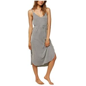 O’Neill | Grey & White Micro Stripe Evie Dress